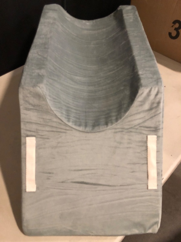 Photo 1 of LightEase Post-Surgery Leg, Knee, Ankle Elevation Double Wedge Pillow, Memory Foam Leg Elevating Pillow for Injure, Sleeping, Foot Rest, Reduce Swelling