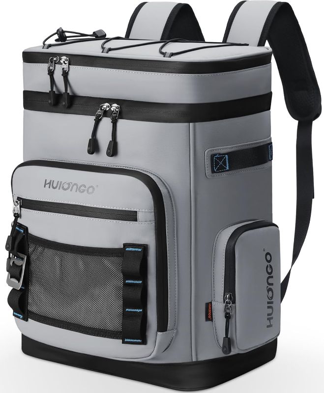 Photo 1 of Large Waterproof Insulated Cooler Backpack for Men & Women, Leak Proof Cooler Backpack for Camping, Beach, Fishing, Picnic, Travel, Outdoor, 30L, 48Cans