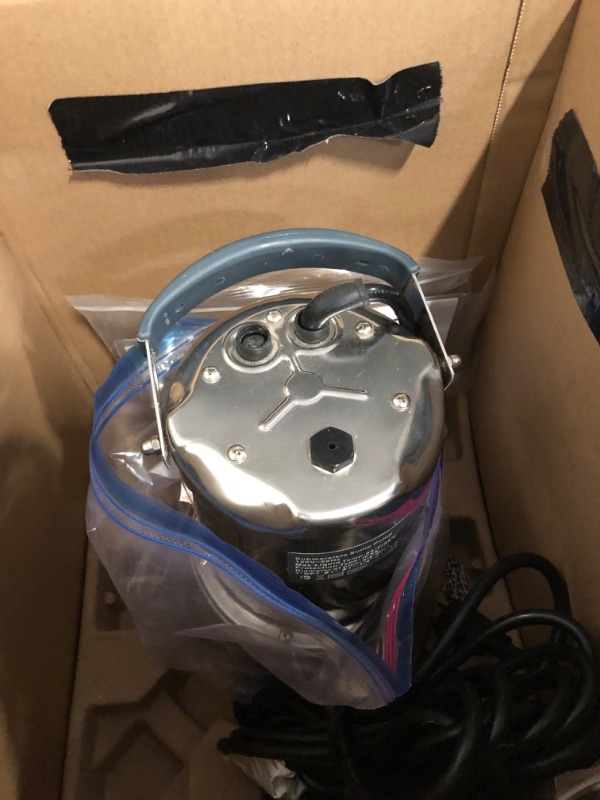 Photo 1 of 1pcs Sump Pump 1.6 HP Submersible Water Draining Pump 5500 GPH Stainless Steel Electric Clean/Dirty Water Transfer Pumps with Adapter