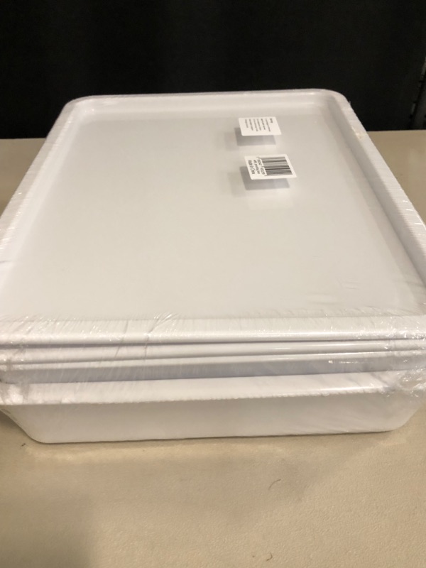 Photo 1 of Hans Grill Pizza Dough Proofing Box - Pack of 2 Stackable BPA-Free Trays with Covers - Perfect as a Bread Proofing Box and Dough Container - Premium Quality Pizza Storage Container (2 Pack Large)
