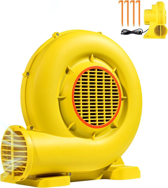 Photo 1 of VEVOR Inflatable Blower, Dual-Power Bounce House Blower, 380W/590W/750W Pump Air Blower for Inflatables, Bouncy Castle Electric Fan for Bounce House, Waterslides

