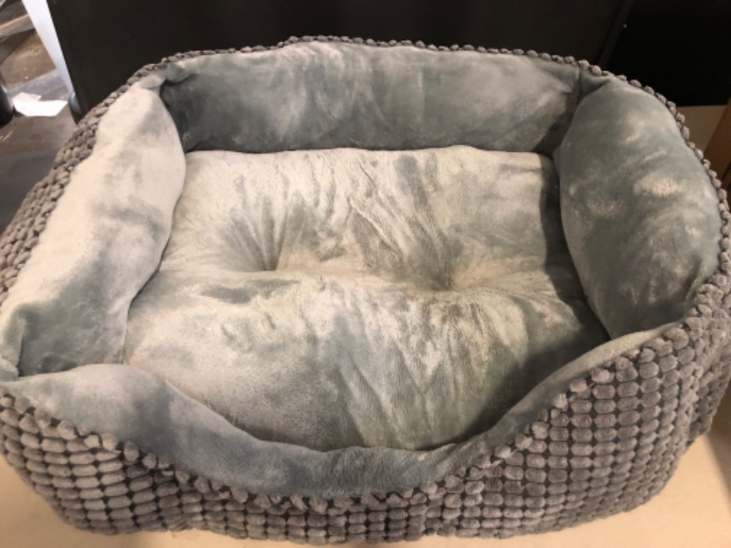 Photo 1 of MIXJOY Dog Bed for Large Medium Small Dogs, Rectangle Washable Sleeping Puppy Bed, Soft Calming Cat Beds for Indoor Cats, Orthopedic Pet Sofa Bed, Anti-Slip Bottom with Multiple Size (20'', Grey)