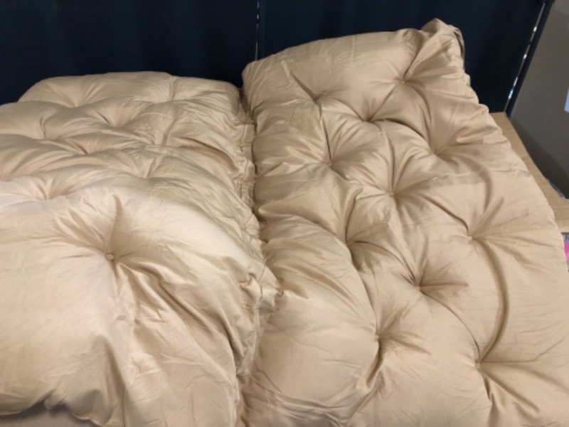 Photo 1 of Swing Replacement Cushions for Outdoor: 2-3 Seater Bench Waterproof Cushion with Ties - 4in Thick Swing Cushion for Garden Furniture Patio Porch