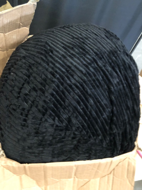 Photo 1 of Bean Bag Chairs for Adults, 4FT Bean Bag Chairs with Plush Microfiber Removable Cover, Giant Bean Bag Chairs with Memory Foam Big Sofa Bean Bag Chairs for Reading, Gaming Cozy Chair, Black