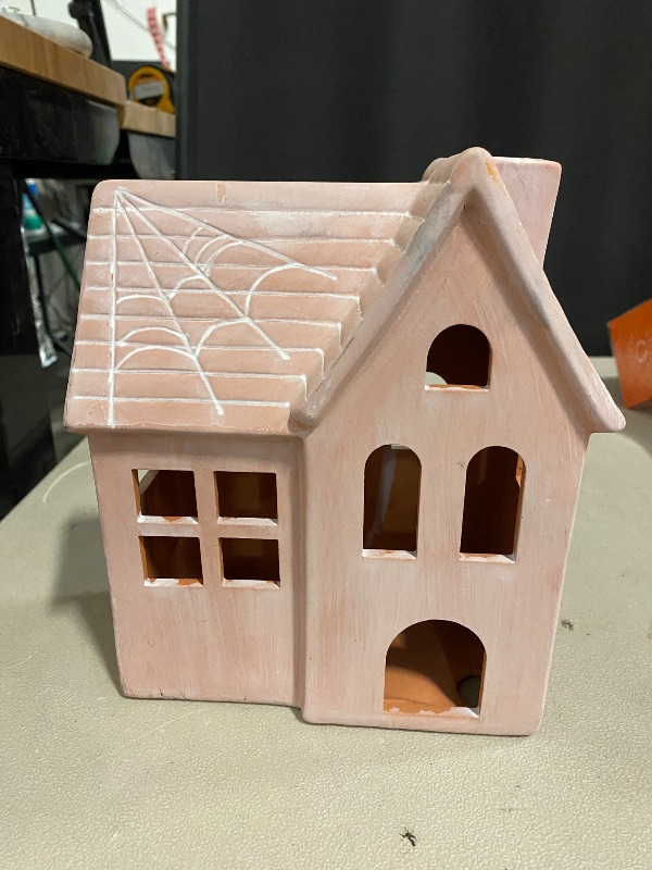 Photo 1 of Hyde and EEK Terracotta Haunted House Halloween Novelty Decor 