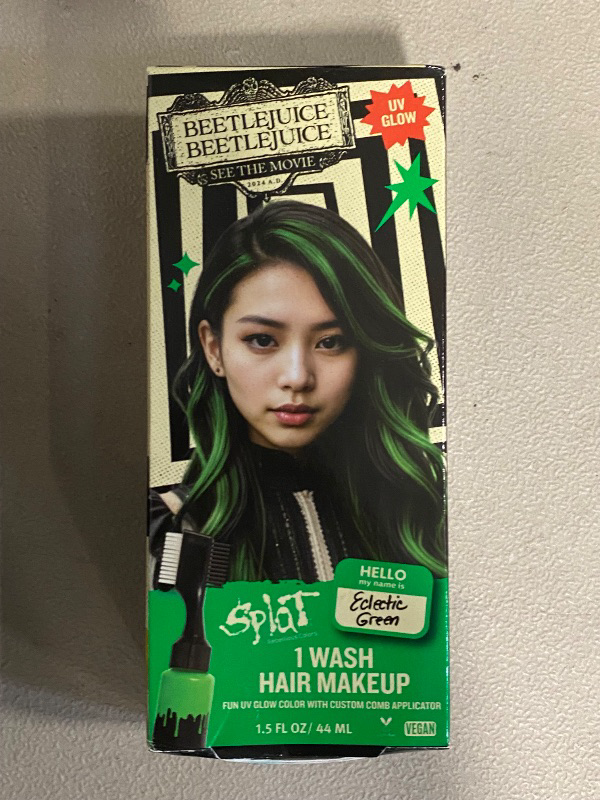 Photo 1 of Beetlejuice Beetlejuice Splat 1-Wash Temporary Hair Dye, Eclectic Green
