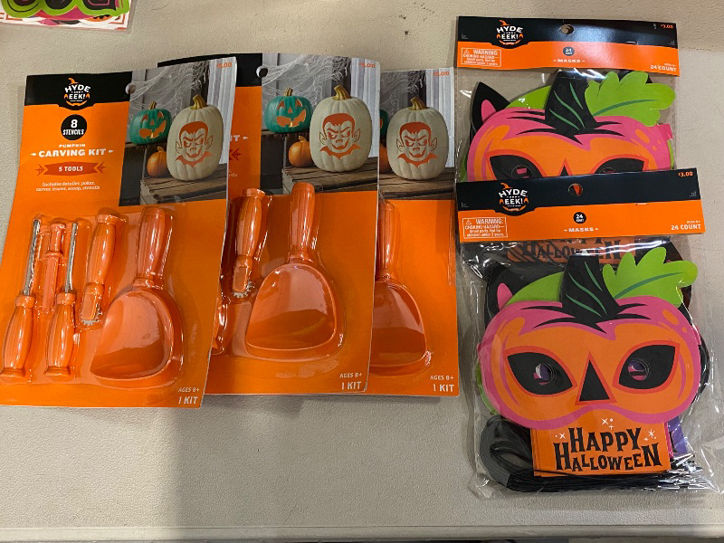 Photo 1 of 5 Halloween Bundle Masks and Pumpkin Carving Books 