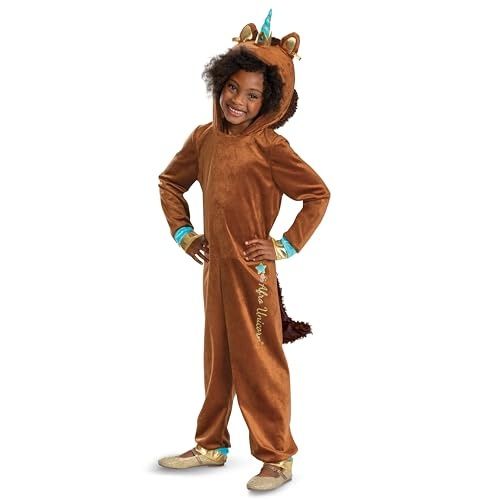 Photo 1 of Size (S) Disguise Deluxe Afro Unicorn Jumpsuit Costume for Girls 