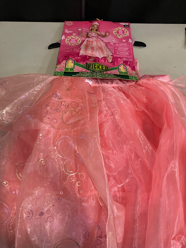 Photo 1 of Size (S) Wicked Deluxe Glinda Girl's Costume | Wicked Costumes