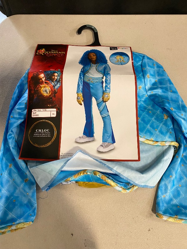 Photo 1 of (M) Kid's Disney Descendants 4 Deluxe Chloe Costume | Disney Costumes