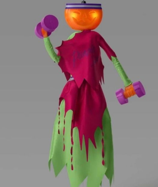 Photo 1 of 40" Talking Ghoul Pumpkin Iron Halloween Decor Prop Hyde and EEK