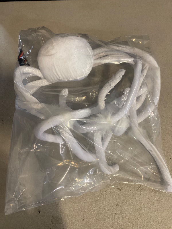 Photo 1 of Hyde & Eek White 20” Spider - Glows Under Blacklight Halloween Decor Glow Indoor