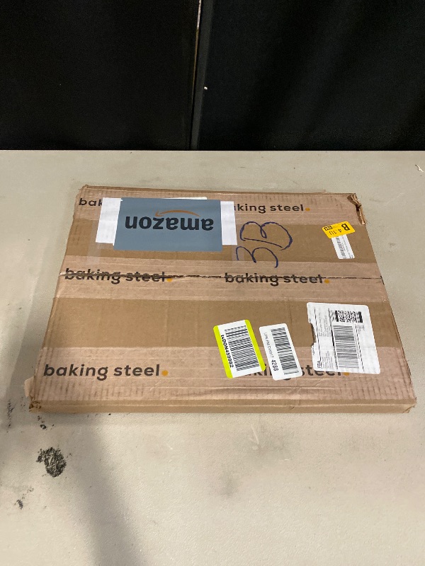 Photo 1 of Pizza Steel Baking Stone for Oven BBQ and Grill - 16 x 14 inch Large Non-Stick Pizza Pan with High Performance Conductive Grilling Surface for Pizza Bread