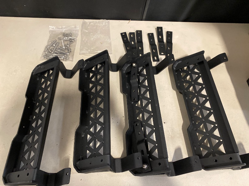 Photo 1 of Steps fits for Original Side Bumper, Metal Running Boards Compatible with Ford Bronco 2021 2022 2023 2024, Non-Slip Step Rail Pedals, Easy Installation, Rust-Resistant Powder Coating, 4pc