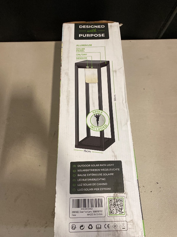 Photo 1 of Solar Pathway Lights Outdoor, Aluminum Waterproof Floor Lamp, 3 Lighting Modes with Motion Sensor, 600 Lumens Super Bright Outdoor Lamp for Garden Backyard Patio Porch Decor, 20" Black