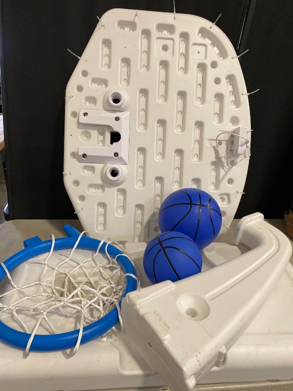 Photo 1 of Pool Basketball Hoop, 34"x34"x42.2" Oversized Pool Toys with 2 Balls/Nets/Pump for Poolside Water Basketball Game, Pool Basketball Goal for Inround Pool & Deck - Swimming Pool Games for Kids Adults