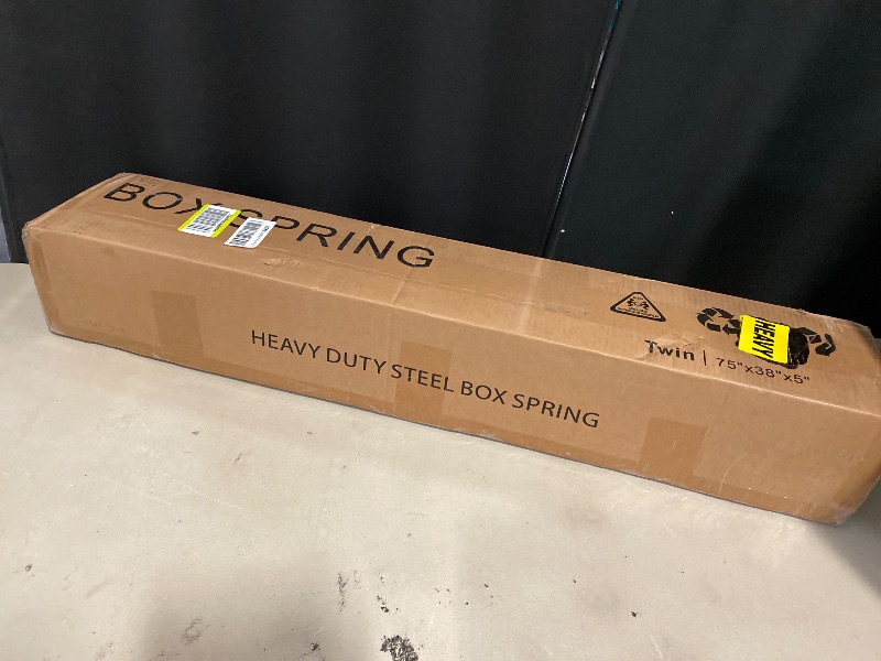 Photo 1 of Box Spring for Twin Bed, 5 inch Twin Box Spring Only, Strong Metal Frame Mattress Foundation, No Noise, Easy Assembly