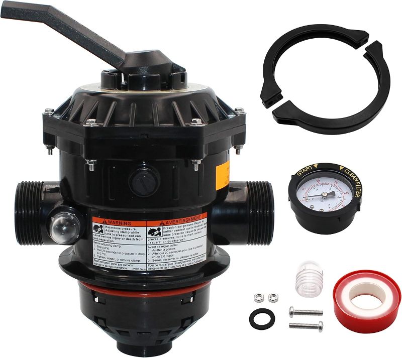 Photo 1 of 262506 1-1/2-Inch 6-Way Clamp Style Valve,Compatible with Pool and Spa Sand Filter,Aftermarket Part