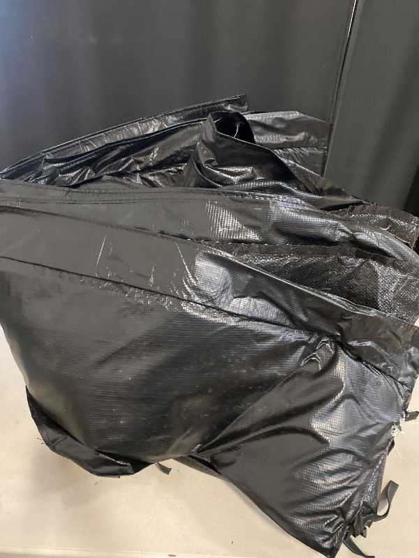 Photo 1 of TARPAL Tarp 10x20 Feet Heavy Duty Tarps 14mil D-Ring Waterproof Tarp for Outdoors UV Protection Triangular Sewing Design Reinforced Corners and Edges?Black)