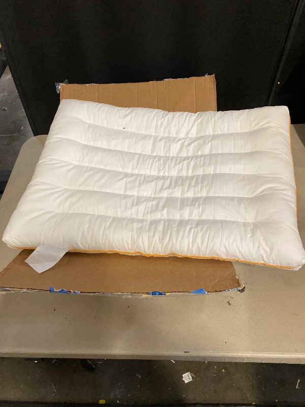 Photo 1 of Standard Size - 18x26 i Flat Pillows for Sleeping Thin, 2.5 inch Height Ultra Thin Pillows,100% Cotton Slim Bed Pillows for Stomach Sleeper.