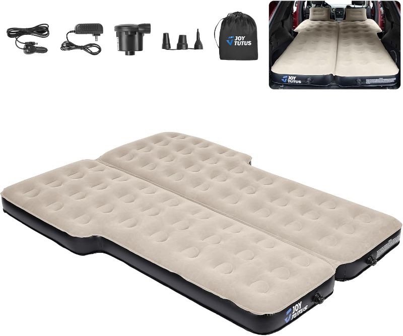 Photo 1 of SUV Air Mattress Camping Bed,3.0 Thickened Flocking Car Camping Inflatable Mattress,Anti-Leakage,with 2 Pillows & Electric Pump Universal Car Bed for SUV Trunk and Rear Seat