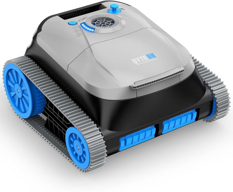 Photo 1 of NIXBOT QP5 Robotic Pool Cleaner, Cordless Pool Vacuum for Inground Pools, Dual-Motor Turbine System, Robotic Pool Vacuum for Above Ground Pools with Wall Climing and Navigation Technology
