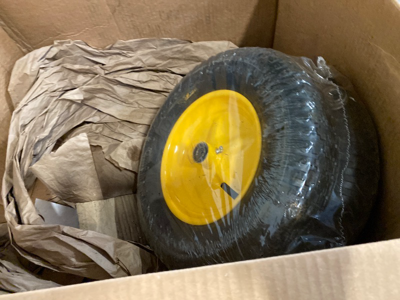 Photo 1 of 2 PCS Exact Replacement 15x6.00-6" Front Tires and Wheel Assembly for John Deere Riding Mowers, Compatible with John Deere 100 and 300 Series, 3" Offset Hub, 3/4" or 5/8" or 1/2" Bushings
