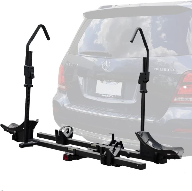 Photo 1 of BV Hitch Mount Bicycle Rack Carrier for Car, Truck, SUV - Tray Style Smart Tilting Design (E-Bike/Fat Tire 2 Bike)