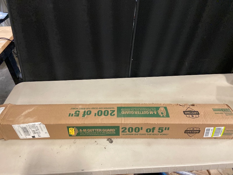 Photo 1 of A-M Gutter Guard - Heavy Duty Lifetime Quality Aluminum Leaf & Debris Protection for 5-inch and 6-inch (5 Inch-200 Feet, Mill Finish) - Made in The USA