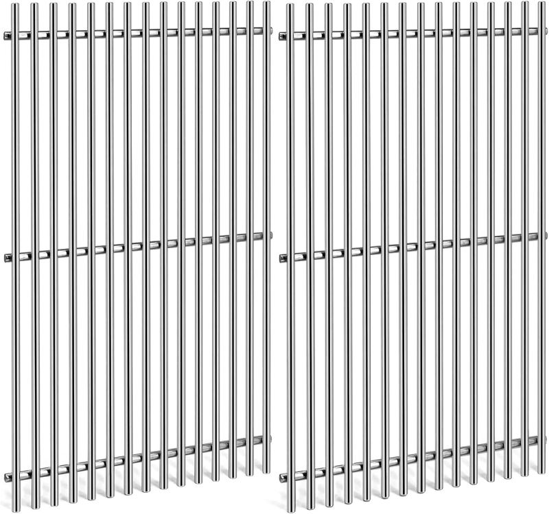 Photo 1 of 19.5" Stainless Steel Cooking Grates for Weber Genesis 300 Series, Weber Genesis Grill Parts for Genesis E310 E320 E330 S310 S320 S330, Replacement Parts for Weber 7528/7524