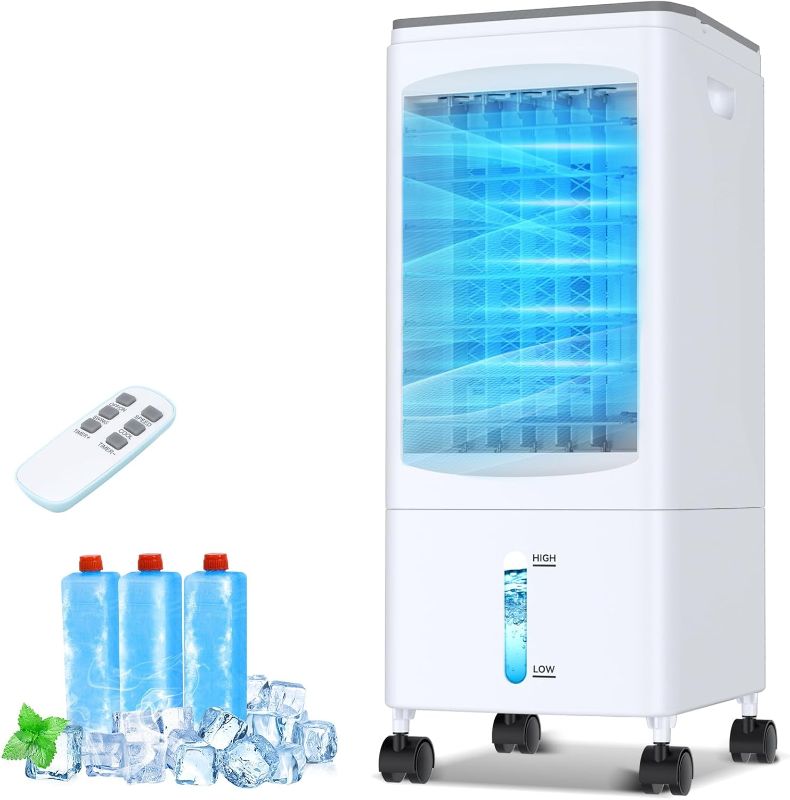 Photo 1 of Portable Air Conditioners, 1.6 Gal Fast Cooling Evaporative Air Cooler, Portable AC Unit w/3 Spds & Cooling Mode, Swamp Cooler w/Remote, Windowless Air Conditioner for Room Office Garage