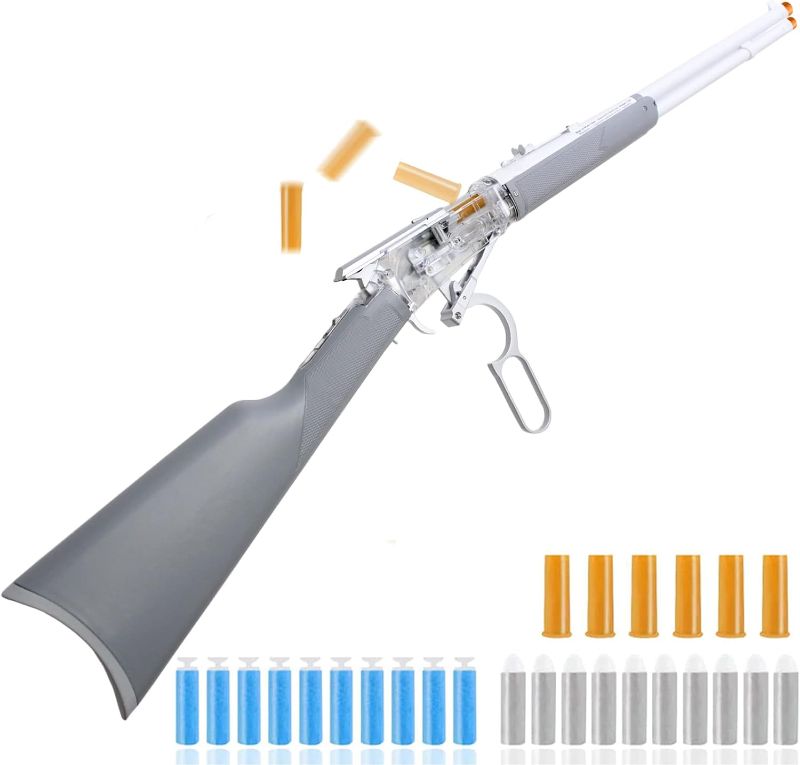 Photo 1 of Foam Dart Blaster with Shell Ejection Soft Foam Blaster 38inch Toy Blaster with 6pcs Shells,20pcs Soft Foam Darts for Kids Teens Outdoor Games