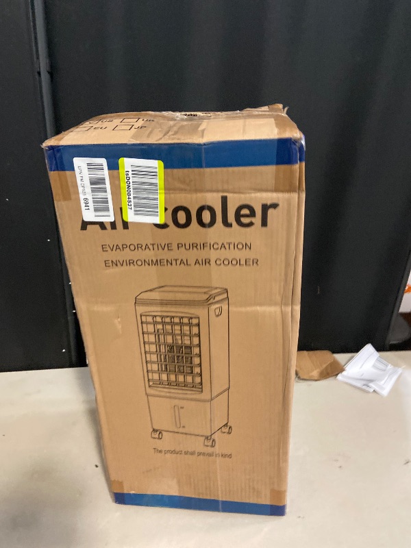 Photo 1 of Portable Air Conditioners, Evaporative Air Cooler, 3-Side Air Intake Portable AC Unit w/ 8L Larger Water Tank, 3 Speeds, 60°Oscillation,7.5H Timer, Swamp Cooler for Room Home Office