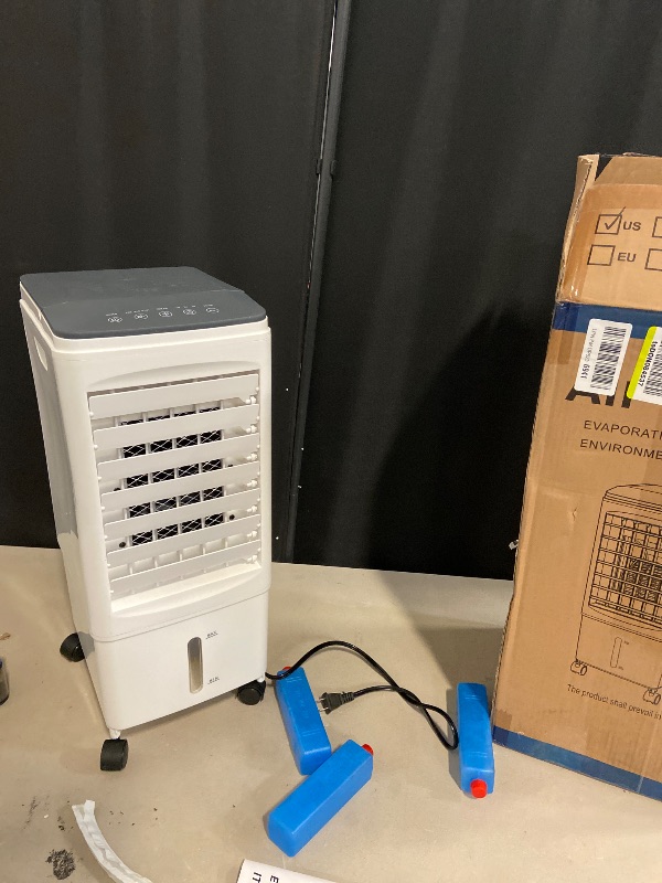 Photo 1 of Portable Air Conditioners, Evaporative Air Cooler, 3-Side Air Intake Portable AC Unit w/ 8L Larger Water Tank, 3 Speeds, 60°Oscillation,7.5H Timer, Swamp Cooler for Room Home Office