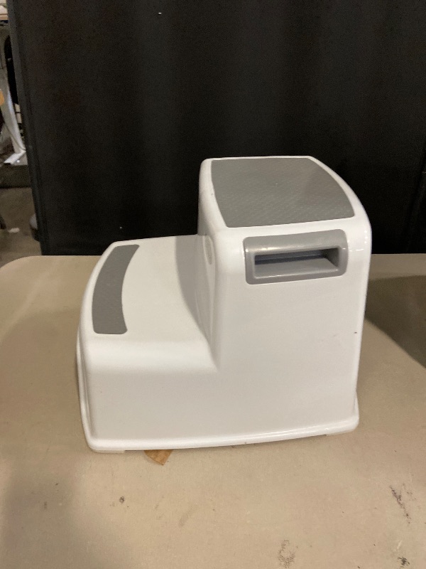 Photo 1 of Wide+2 Step Stool, Stool, for Toilet Potty Training Slip Resistant Soft Grip for Safe As Bathroom Potty Stool S/White/As Shown