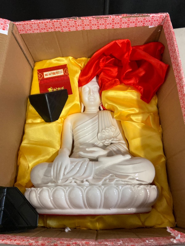 Photo 1 of FENGSHUI-CAISHEN Top Ceramic Big Buddha Statue for Home, Meditation Sitting Buddha Figurine, Handmade Buddah, Buda, Budda, Buddha Statue Indoor/Outdoor, Buddha Decor & Gifts, Buddhas