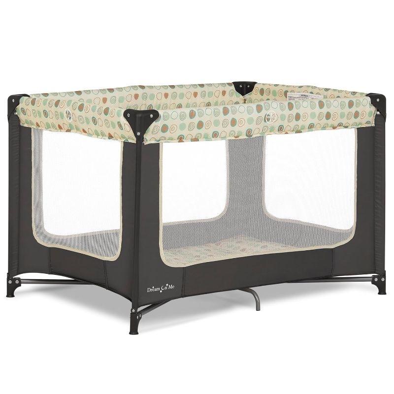 Photo 1 of Dream On Me Zodiak Portable Playard in Grey, Lightweight, Packable and Easy Setup Baby Playard, Breathable Mesh Sides and Soft Fabric - Comes with a Removable Padded Mat