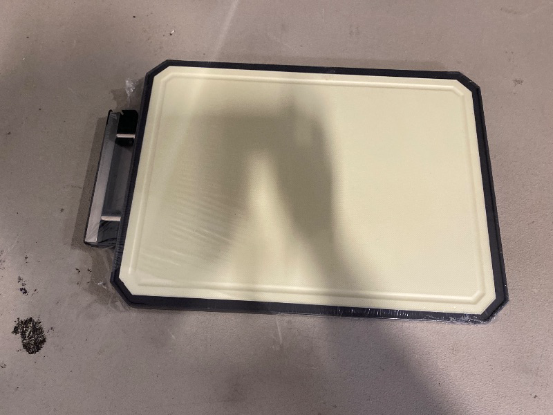 Photo 1 of 2 in 1 Stainless Steel Cutting Board with Handle Chopping Large Big Small Metal Carving Kitchen Meat Butcher Block not Titanium Wood Bamboo Glass Marble Stone Rubber Plastic Silicone Acrylic Teak Sink