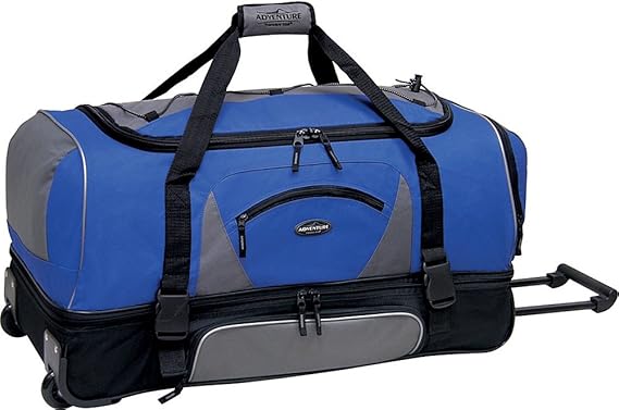 Photo 1 of Travelers Club Adventure Rolling Travel Duffel Bag Blue