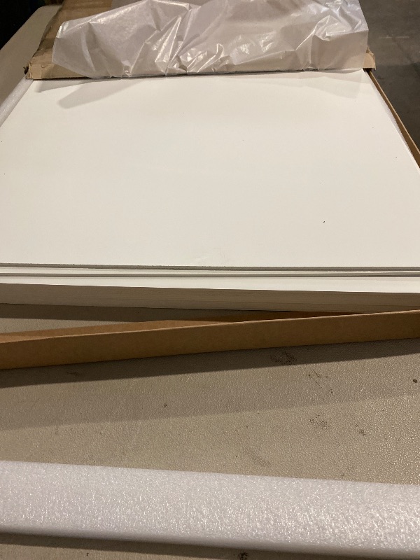 Photo 1 of 24"x24" White Drop Ceiling Tiles Waterproof High-Grade PVC Ceiling Tiles 2x2 Fire-Rated - Easy Drop-in Installation - Case of 12 (48 sq. ft.)