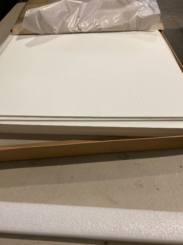 Photo 1 of 24"x24" White Drop Ceiling Tiles Waterproof High-Grade PVC Ceiling Tiles 2x2 Fire-Rated - Easy Drop-in Installation - Case of 12 (48 sq. ft.)