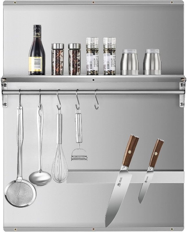 Photo 1 of WILPREP Stainless Steel Range Backsplash Storage Shelf 24"x30"