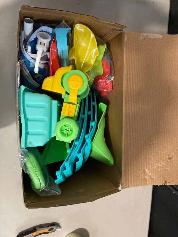 Photo 1 of Upgraded Kids Turtle Sandbox with Lid & Adjustable Umbrella, Truck Toy & 8pcs Sand Shovels, Sand Box with Cover, Beach Toys for Toddlers 3-5, Plastic Indoor Outdoor Play Toys Gift for Girls Boys