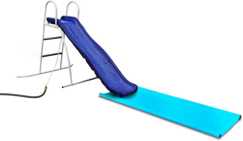 Photo 1 of XDP Recreation Water Wave Slide Plus for Kids Ages 3-8, 6 Foot - Freestanding Outdoor Waterslide w/Built-in Adjustable Sprinkler & Ground Tarp, Wet or Dry Summer Backyard Fun
