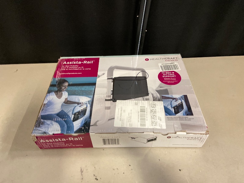 Photo 1 of HEALTHCRAFT Assista-Rail, Fixed Bed Rail for Elderly Adults Safety, Multiple Non-Slip Padded Bars & Bedside Organizer (300 Lb. Capacity) - Certified ASTM F3186-17 Safety Compliance