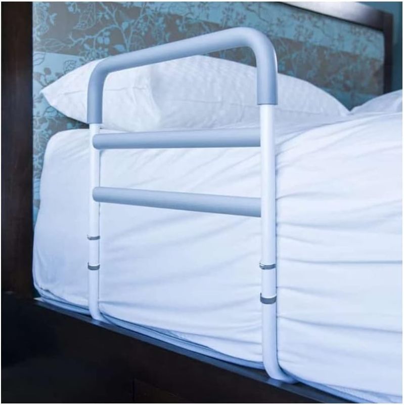 Photo 1 of HEALTHCRAFT Assista-Rail, Fixed Bed Rail for Elderly Adults Safety, Multiple Non-Slip Padded Bars & Bedside Organizer (300 Lb. Capacity) - Certified ASTM F3186-17 Safety Compliance