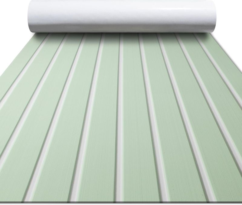 Photo 1 of FOCEAN Boat Flooring EVA Foam Boat Decking Faux Teak Marine Flooring Boat Mat Boat Carpet Sheet for Motorboat RV Yacht Kayak Surfboard