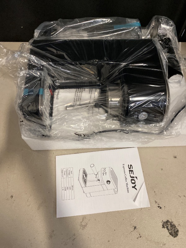 Photo 1 of Sejoy Espresso Machine 1350W, 19 Bar Espresso Maker with Milk Frother, Compact Cappuccino & Latte Machine with 44oz Detachable Water Tank