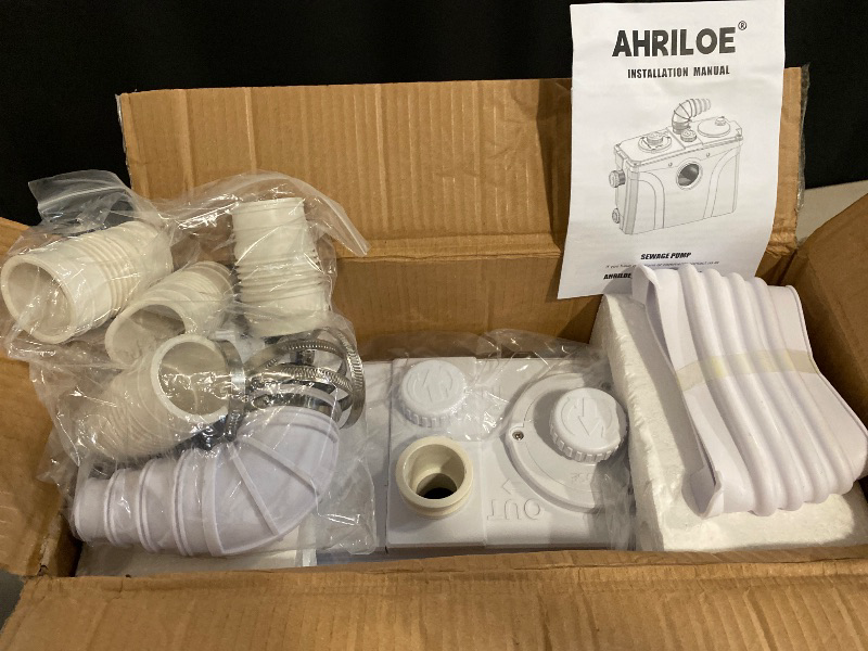 Photo 1 of 900W Macerator Pump, Macerating Toilet System with 2 Outlets/5 Inlets, Sewage Pump for Basement, Sink, Toilet, Laundry, Kitchen