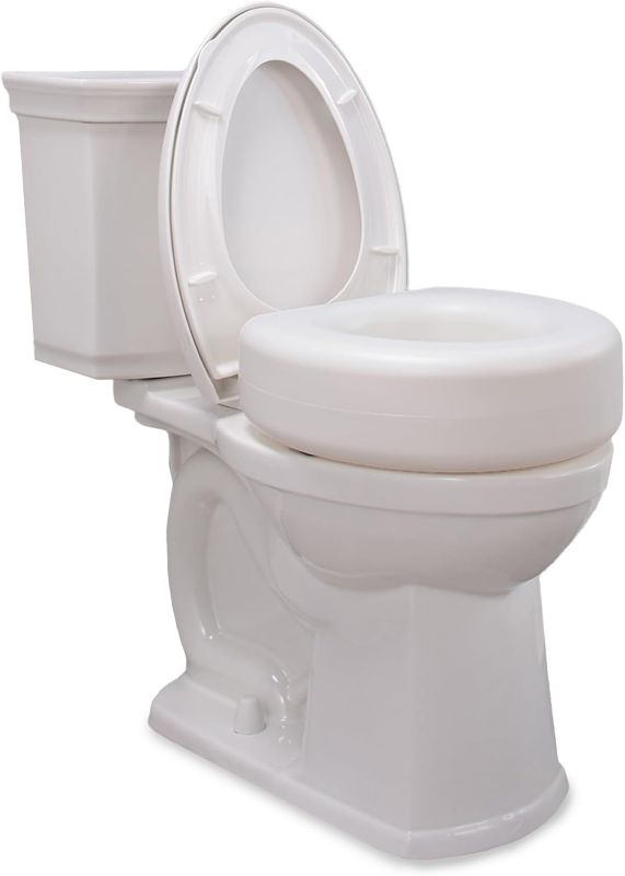 Photo 1 of 770-610 4 Inch Portable Raised Toilet Seat Riser, Elevated Toilet Seat for Seniors